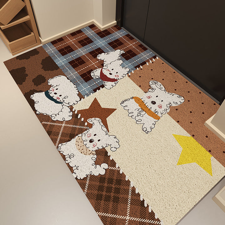 Artistic Cat-Themed Area Mat