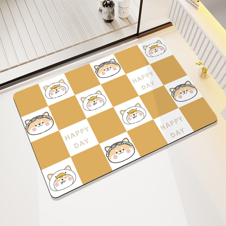 Fun-Themed Cartoon Bath Mat Kalsten