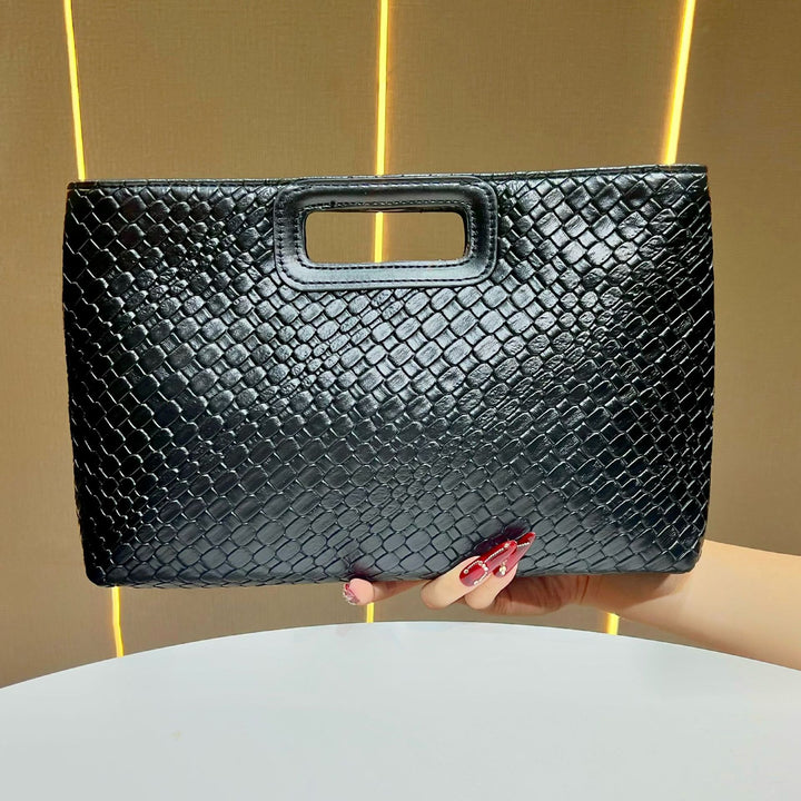 Textured Metallic Evening Clutch
