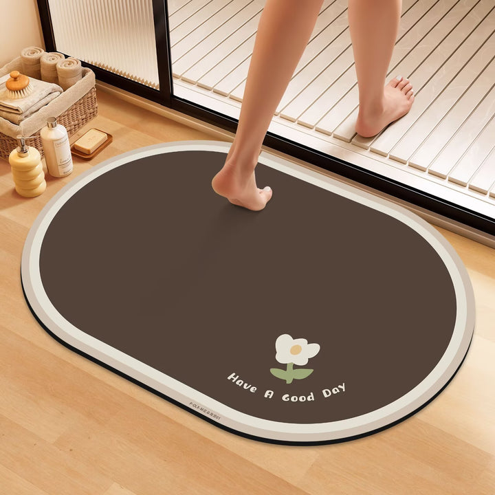 Artistic Floral Bath Mat Kalsten