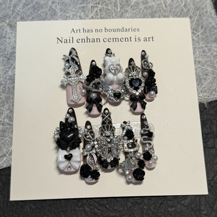 Gothic Themed Nail Art Set