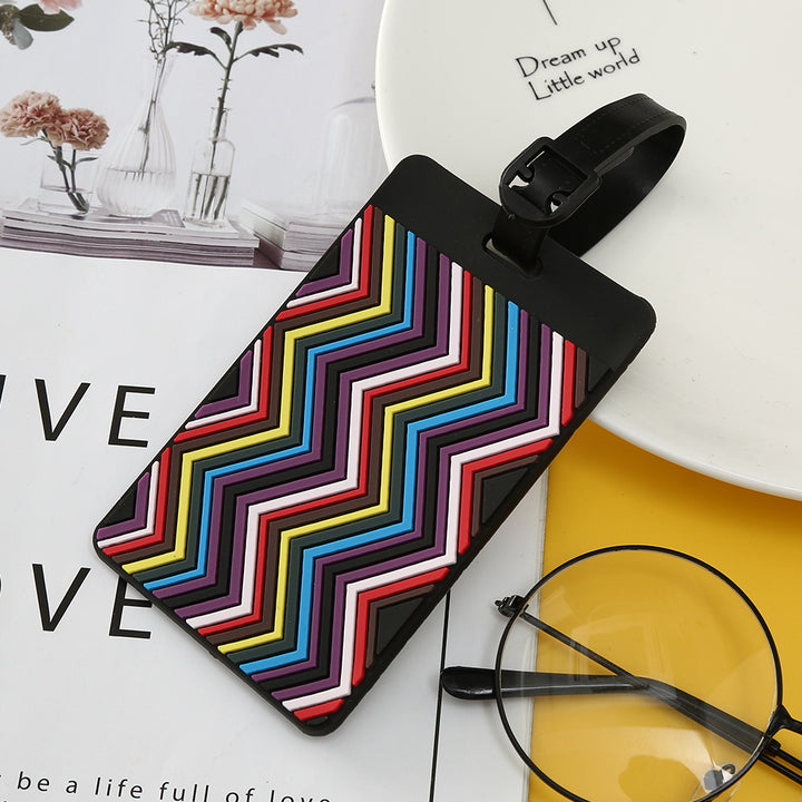 Unisex Luggage Tag with Modern Geometric Design Kalsten