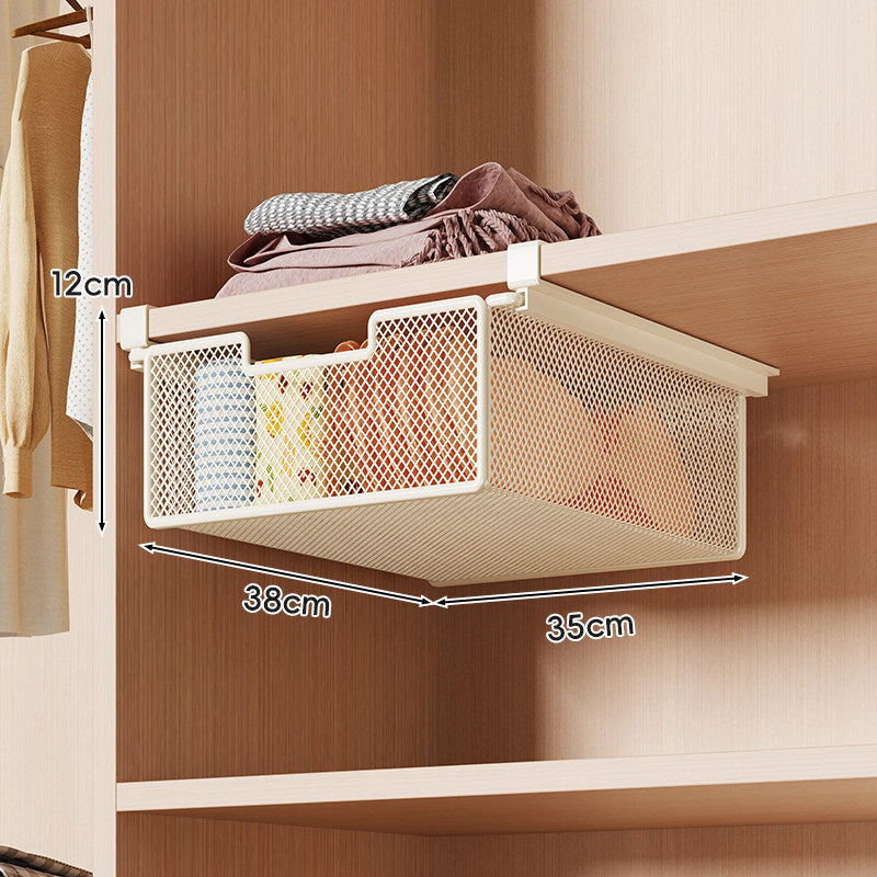 Under-Shelf Pull-Out Mesh Storage Basket