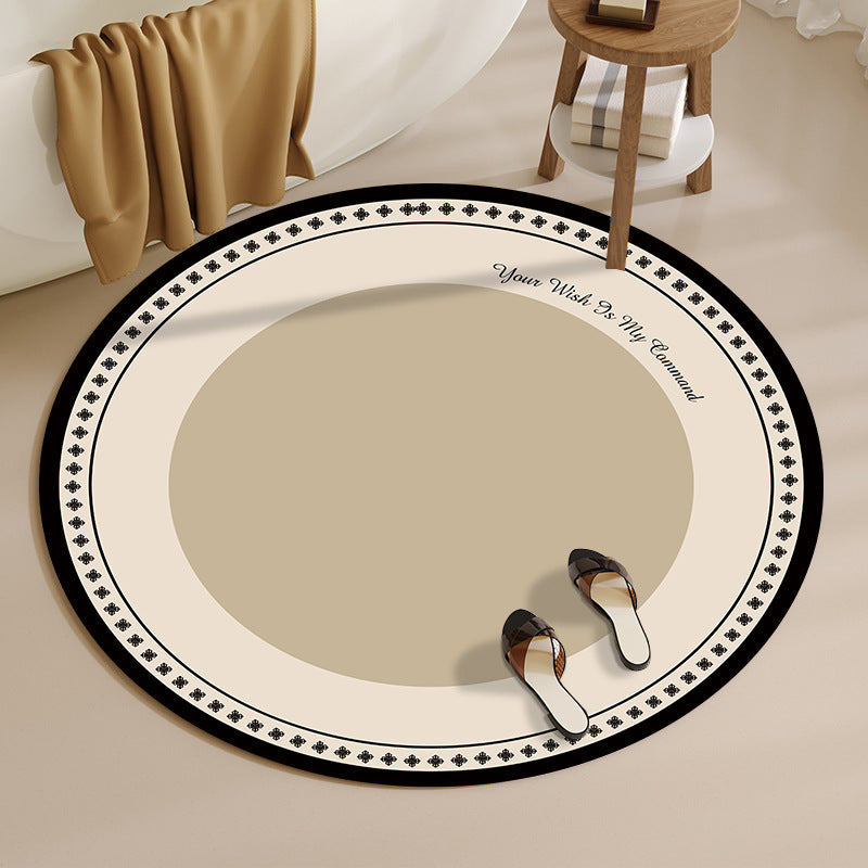 Round Motivational Bath Mat
