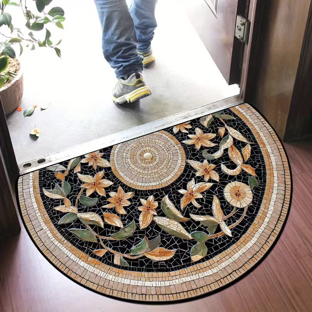 Floral Themed Welcome Mat Kalsten