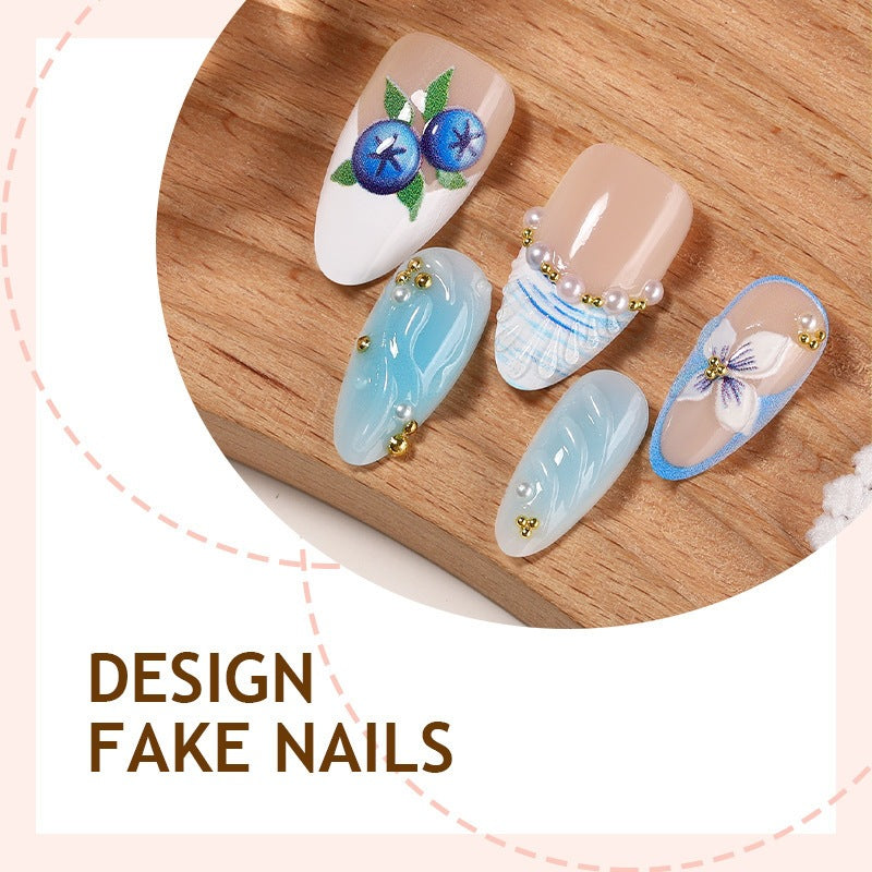 Art nail set with floral and glamorous designs Kalsten