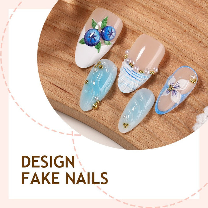 Art nail set with floral and glamorous designs Kalsten