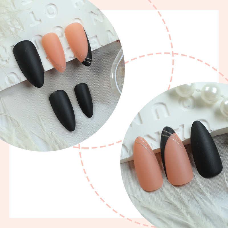 Elegant Press-On Nail Set with Matte and Glossy Finish Kalsten