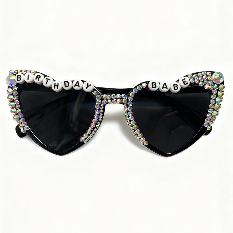 Birthday-Themed Heart-Shaped Sunglasses Kalsten