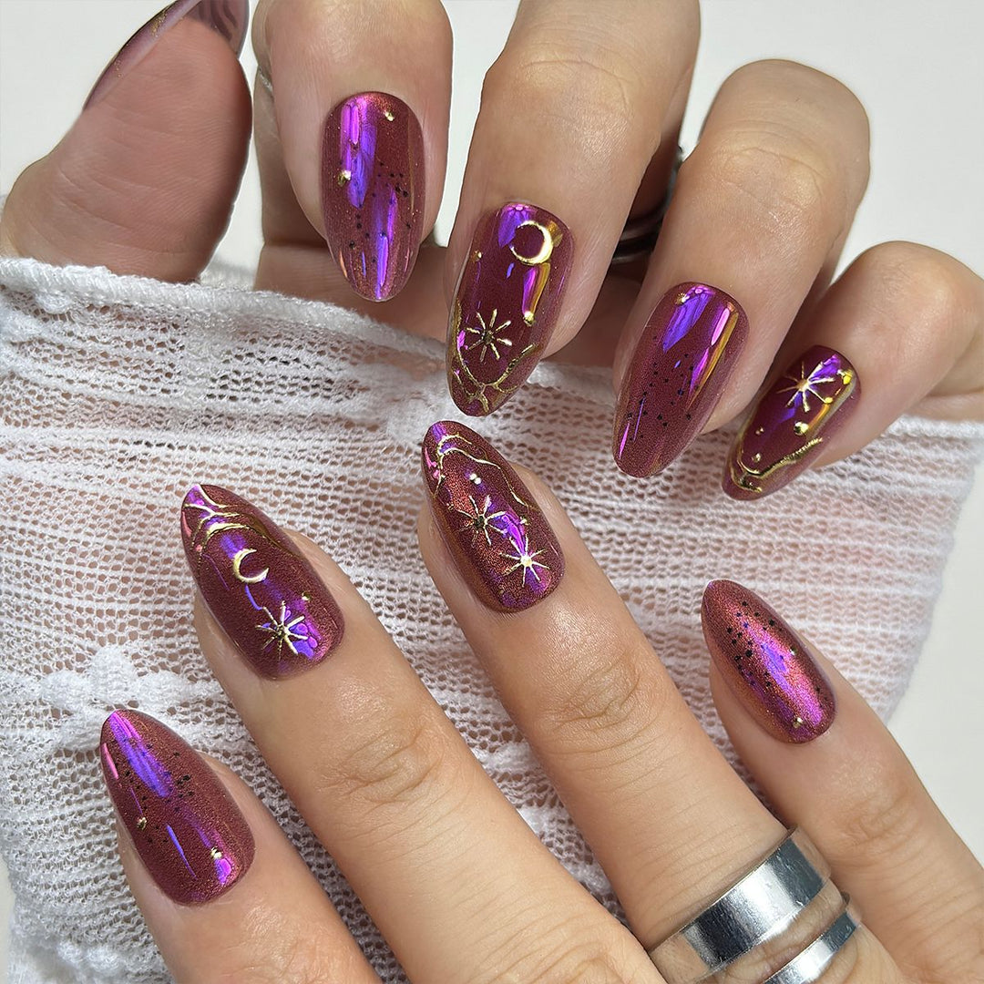 Celestial Themed Press-On Nail Set Kalsten