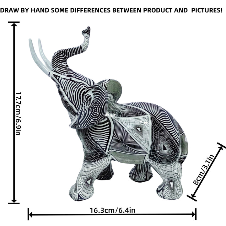 Artistic elephant figure with colorful design Kalsten
