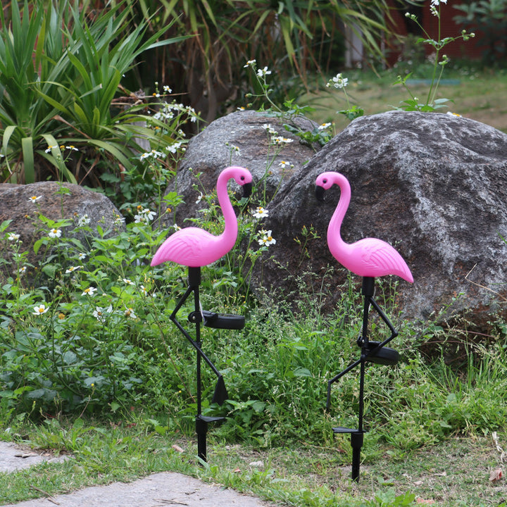 Decorative Solar Flamingo Lawn Stake With Adjustable Arm Kalsten