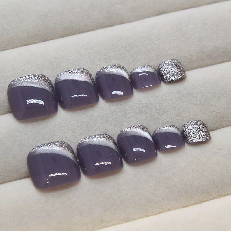 Artificial nails with elegant glitter finish Kalsten