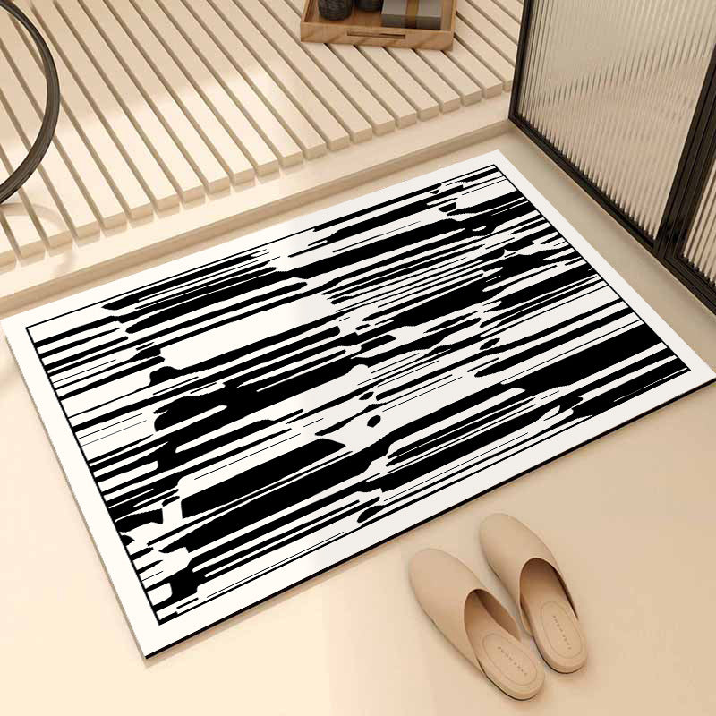 Geometric Patterned Bathroom Mat