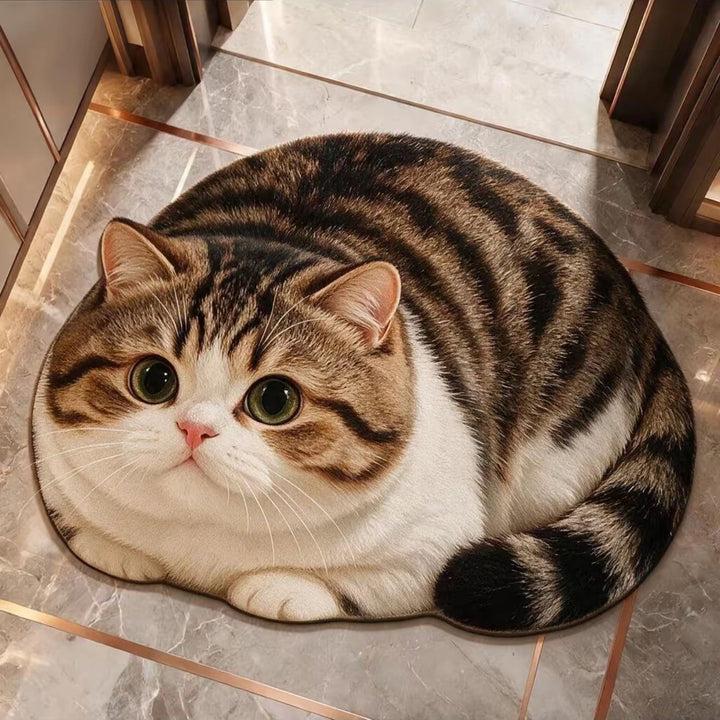 Cat-Themed Non-Slip Bathroom Rug