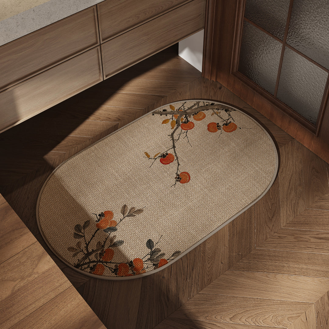 Oval-shaped Decorative Bath Mat Kalsten