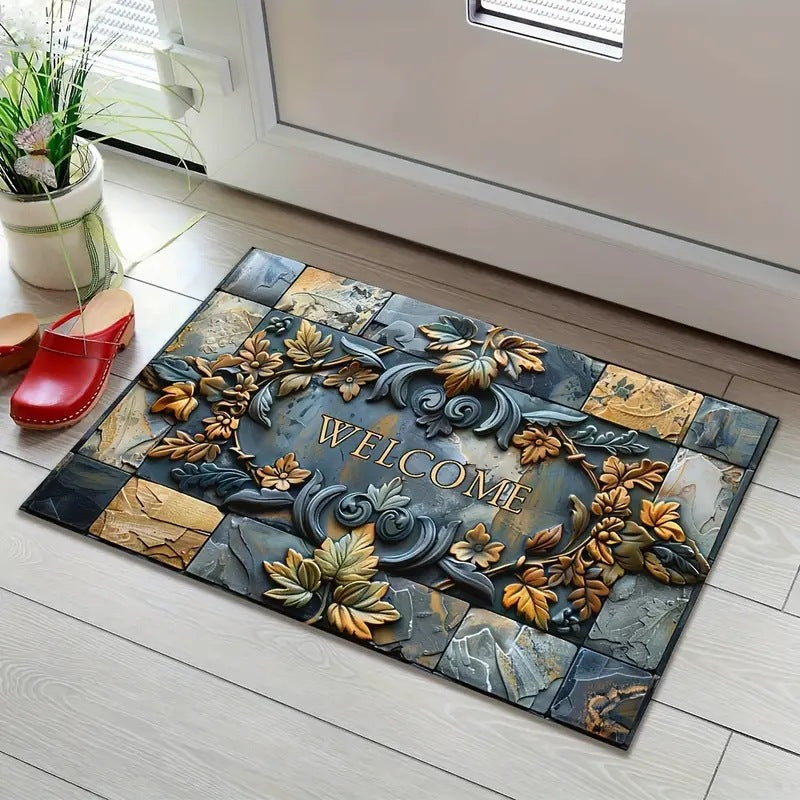 Decorative Stone-Look Entrance Mat