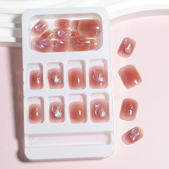 Artistic Nail Design Press-On Set with Crystal Accents Kalsten