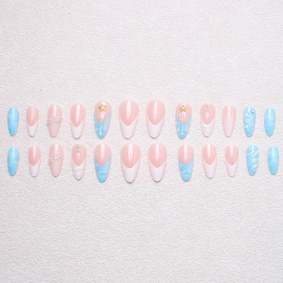 Creative artificial nails with maritime motifs Kalsten