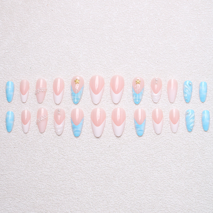Creative artificial nails with maritime motifs Kalsten