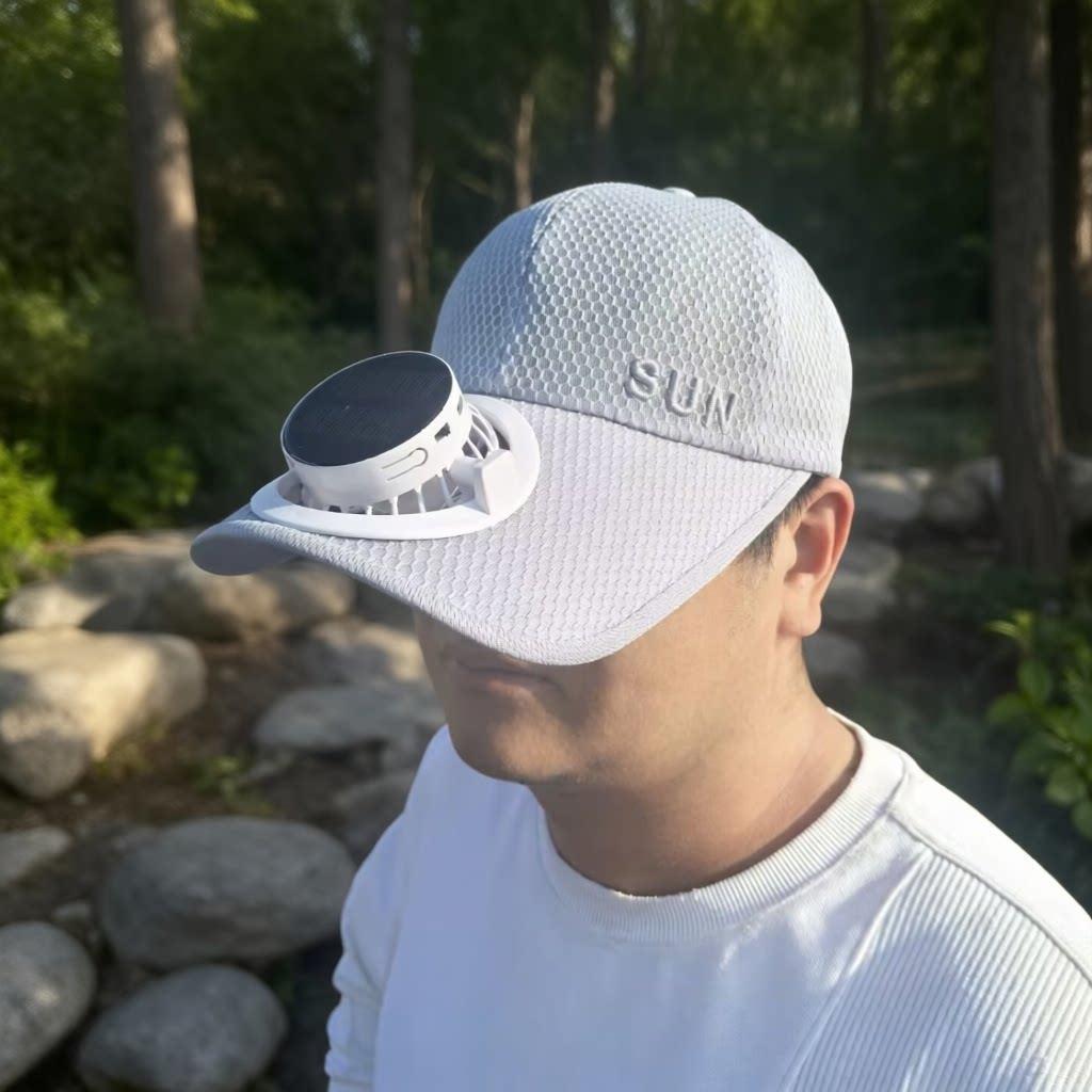 Sun Cap with removable solar fan, breathable mesh and adjustable umbrella Kalsten