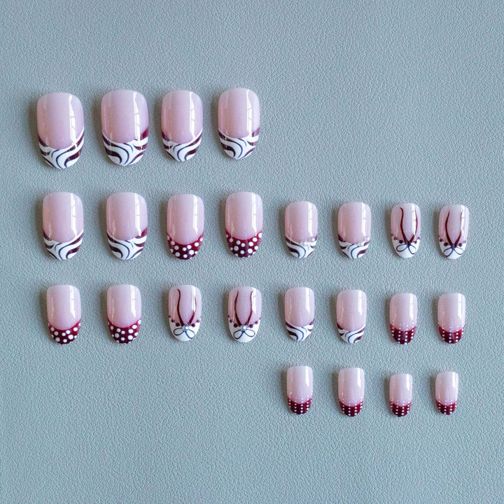 Artistic French Tip Nail Art Set  1790958142