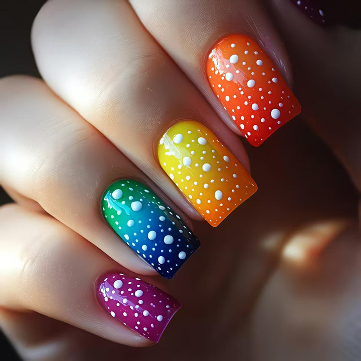 Vibrant Gradient Nail Art Kalsten