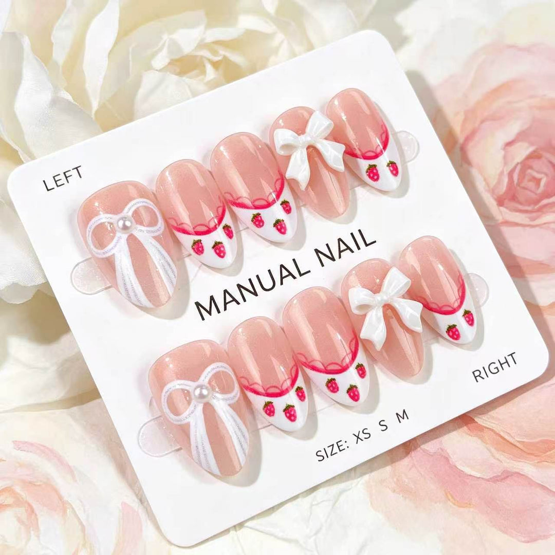 Manual Decorative Press-On Nail Art Set