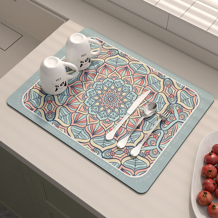 Abstract Mandala Design Kitchen Table Mat