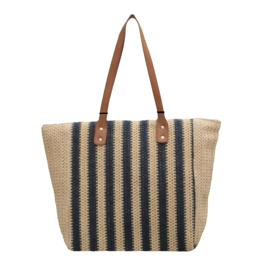 Stylish and Spacious Shopping Bag Made of Refined Straw Mix Kalsten