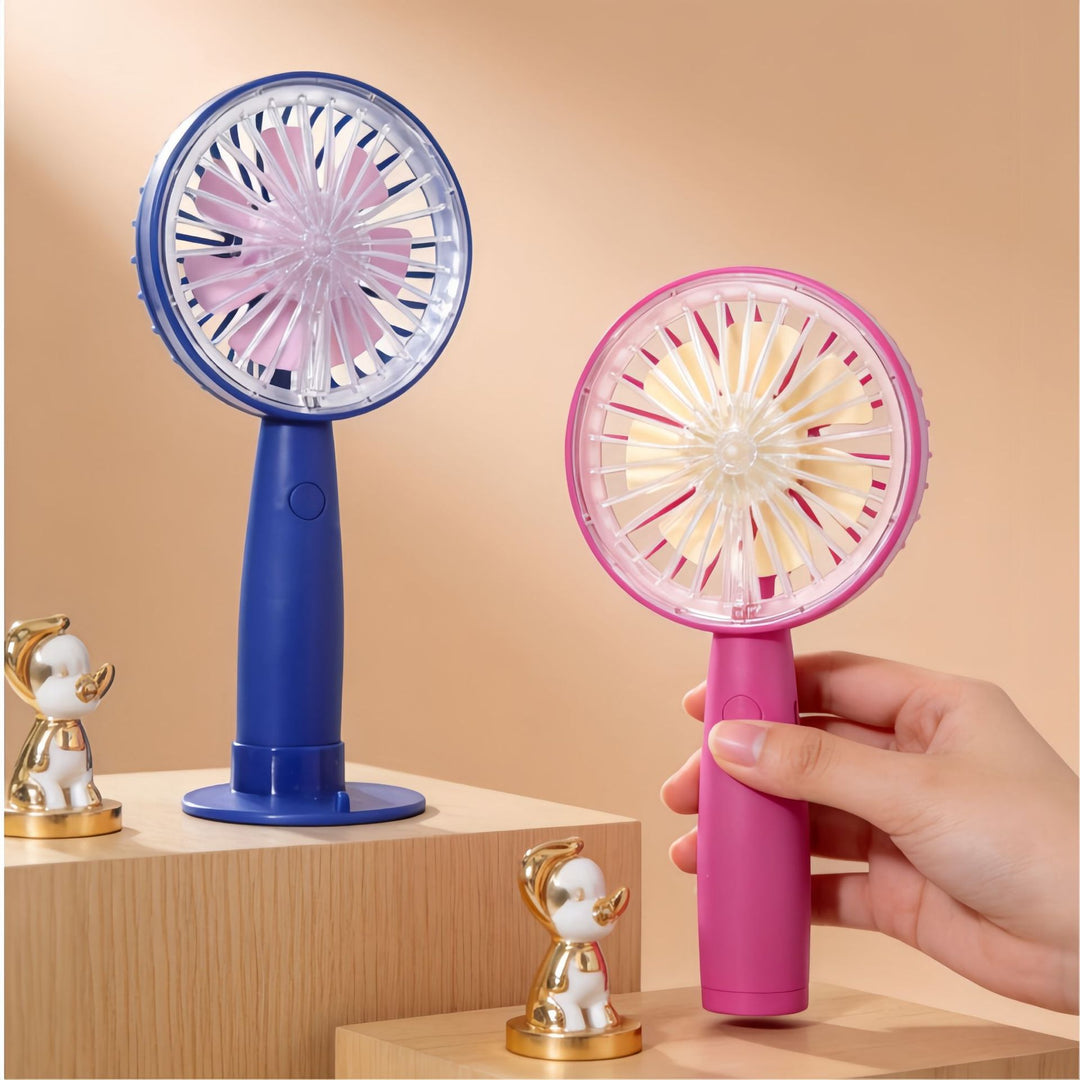 Women's portable USB hand fan with flexible tilt mechanism and ergonomic handle Kalsten