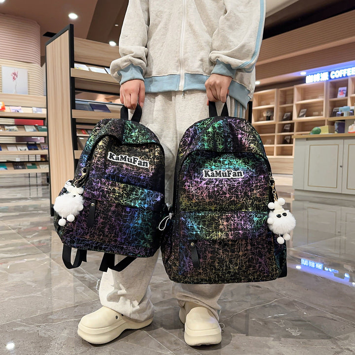 Trendy Casual Backpack with Keychain Kalsten