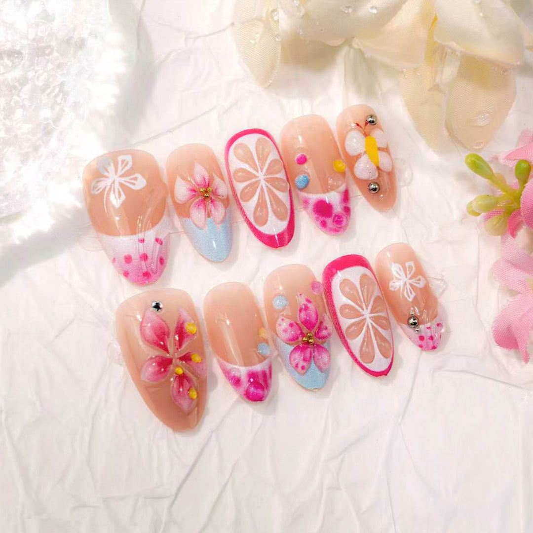 Decorative Floral Nail Art Kit