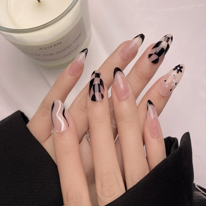 Glamorous Glittery Stiletto Press-On Nails Kalsten