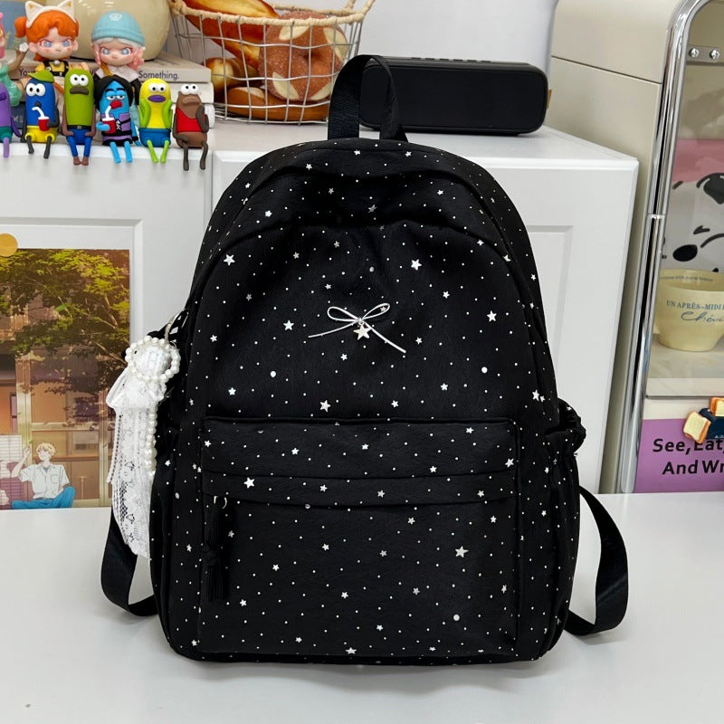 Stylish Sparkling Bow-Embellished Backpack Kalsten