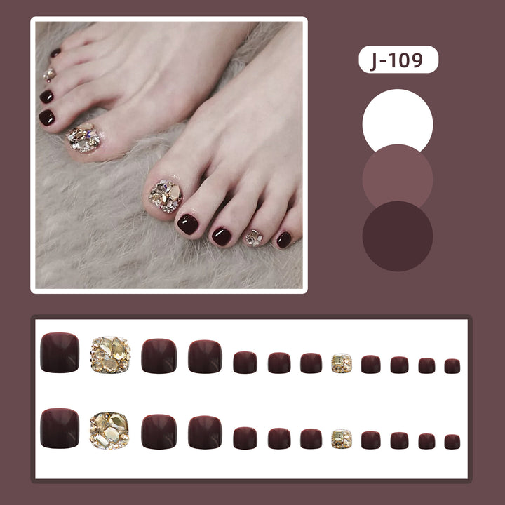 Glamorous Decorative Press-On Toenails