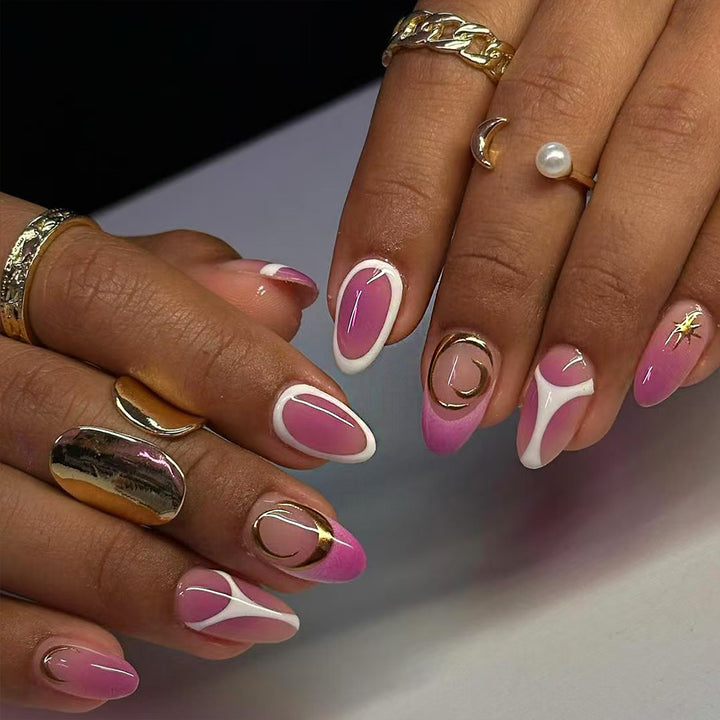 Artificial nails with elegant modern accents Kalsten