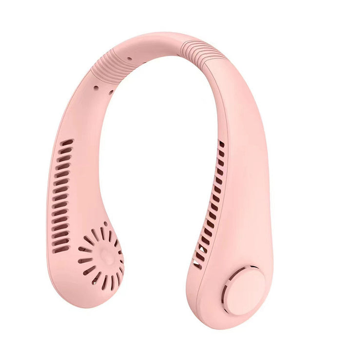 Cooling hands-free wearable neck cooling band with dual brushless vortex vents Kalsten