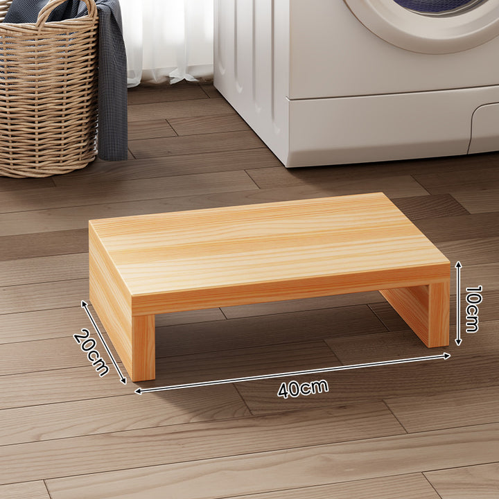 Low-Profile Solid Wood Appliance Platform Riser