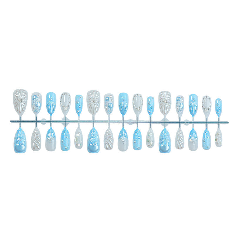 Acrylic nail set with exquisite 3D elements and elegant designs Kalsten