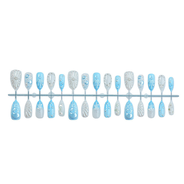 Acrylic nail set with exquisite 3D elements and elegant designs Kalsten