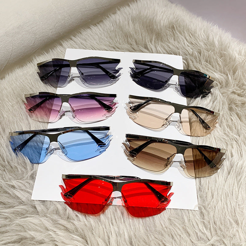 Women futuristic sunglasses with elegant transparent frame Kalsten