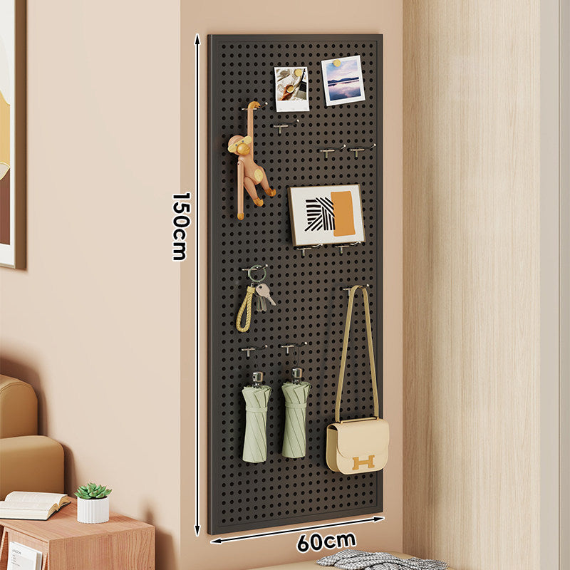 Wall-Mounted Perforated Metal Pegboard Organizer Panel