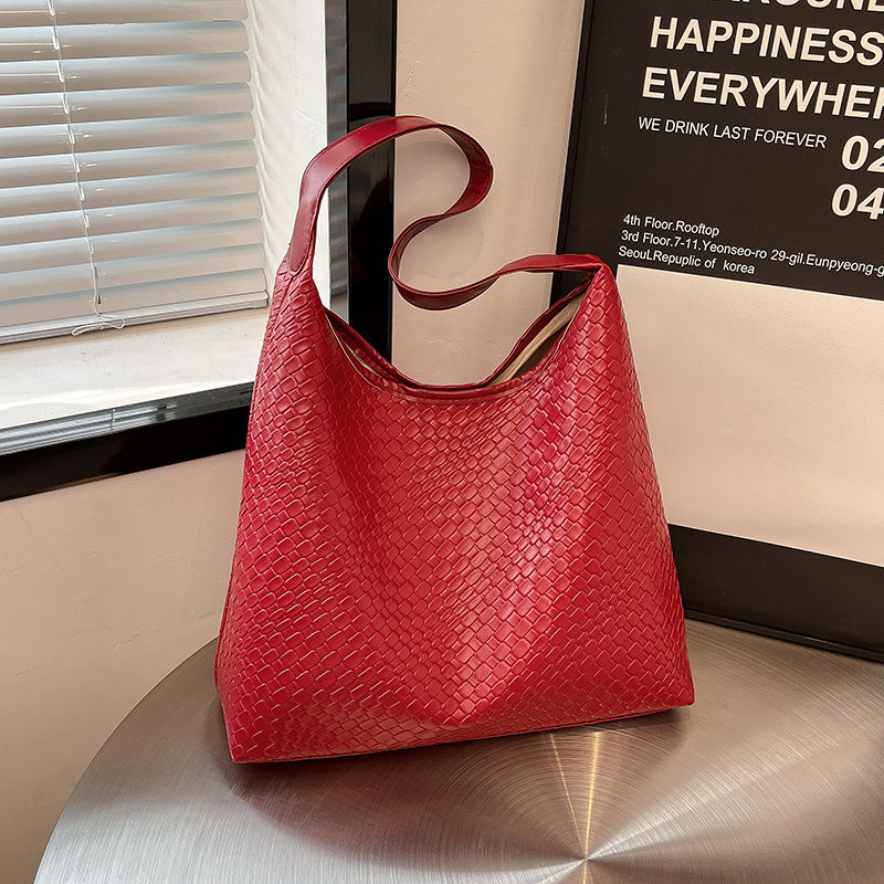 Woven Leather Shoulder Bag Kalsten