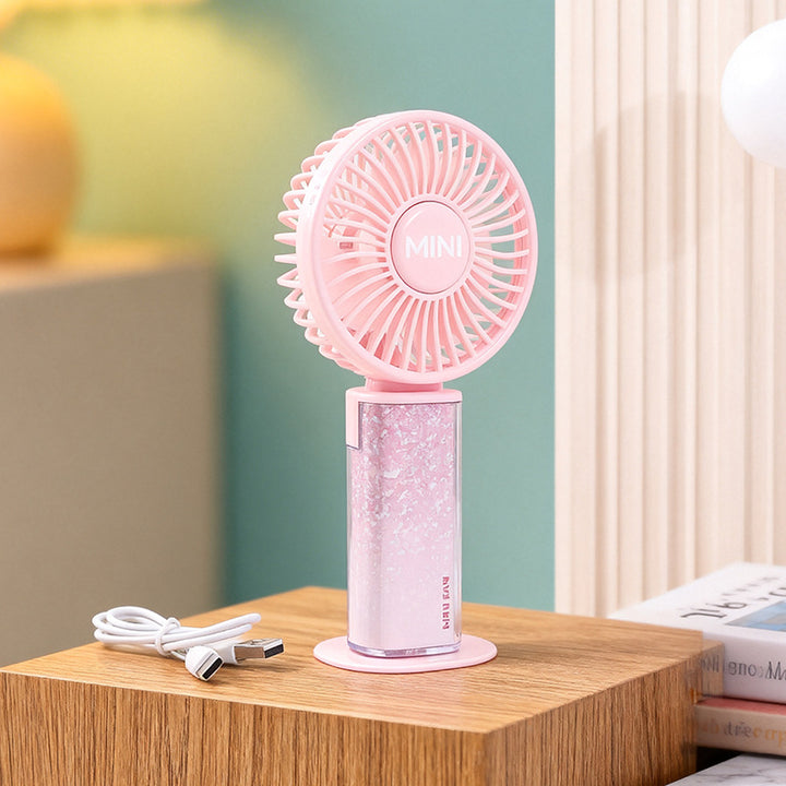 Women's portable mini hand fan with rechargeable USB function Kalsten