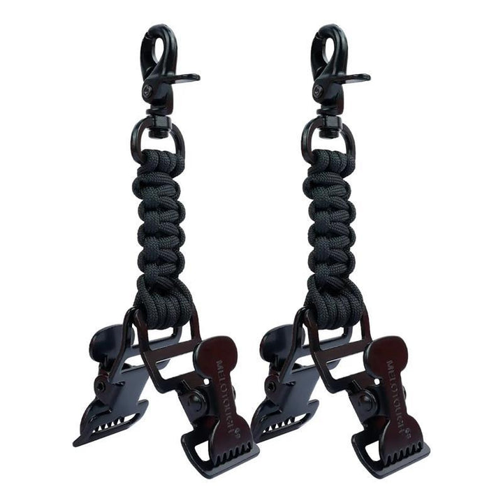tactical paracord swivel carabiner strap with dual alligator clamp attachments Kalsten