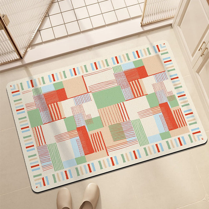Stylish Geometric Pattern Bath Mat