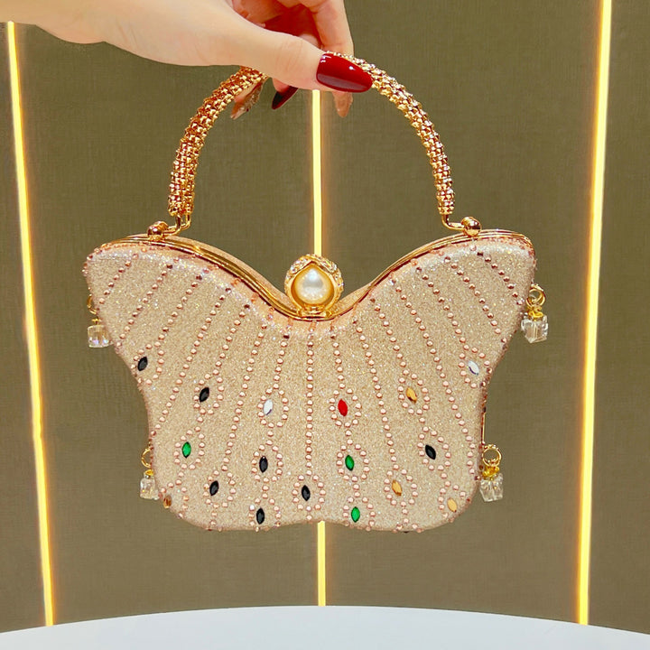 Butterfly-Shaped Decorative Evening Handbag