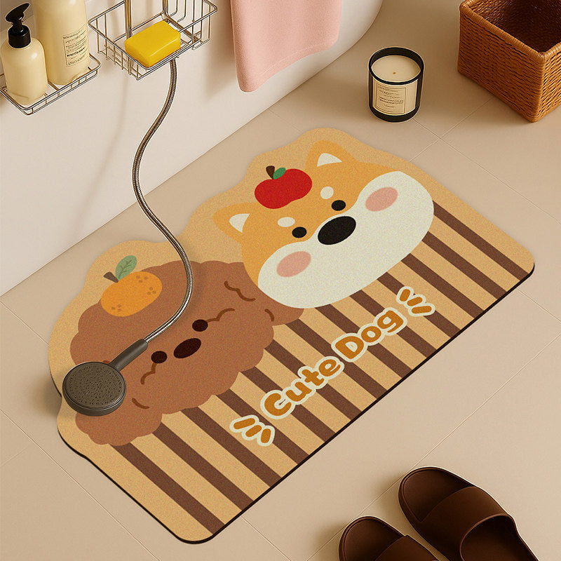 Cute Dog Bath Mat Kalsten