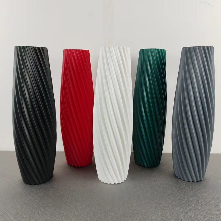 Textured Spiral Decorative Vase Kalsten
